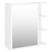 Shumee Koupelnová skříňka se zrcadlem - bílá, 62,5 × 20,5 × 64 cm, dřevotříska