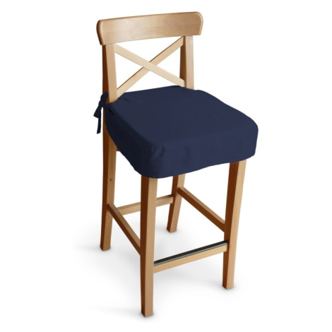 Dekoria Sedák na židli IKEA Ingolf - barová, tmavě modrá, barová židle Ingolf, Quadro, 136-04