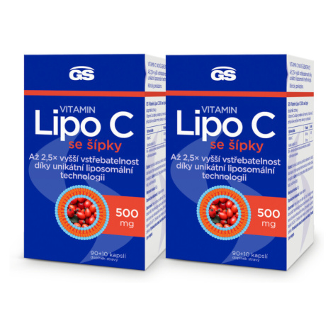 GS Vitamin Lipo C 500mg se šípky cps.90+10 - balení 2 ks Green Swan