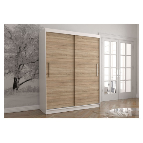 IDZ Šatní skříň Neomi 04 (150 cm) Barva dřeva: Bílá + Sonoma