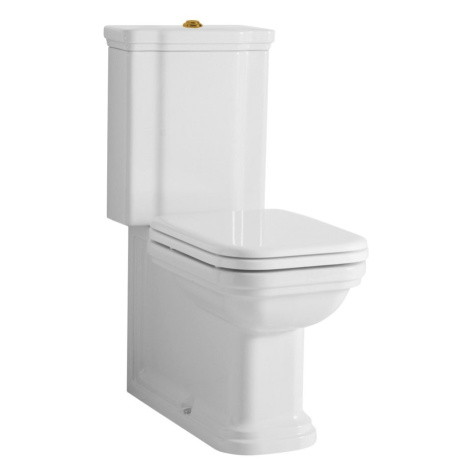 WALDORF WC kombi, spodní/zadní odpad, bílá-bronz WCSET18-WALDORF KERASAN