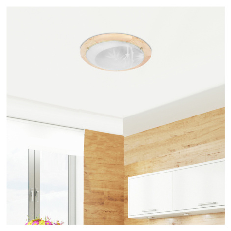 Stropní svítidlo Bambusové stropní svítidlo Dřevěné Standardní 2X60 W E27 Borovice CANDELLUX