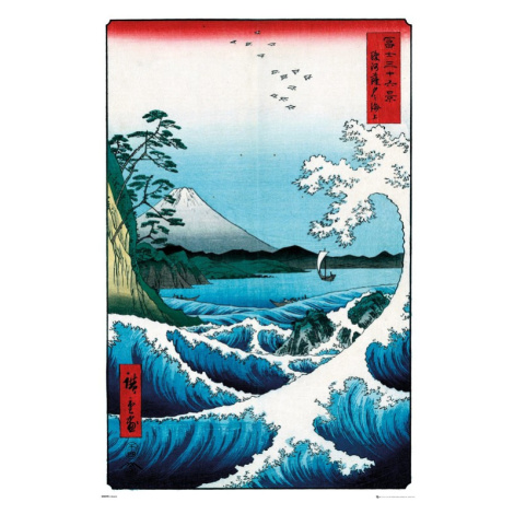 Plakát, Obraz - Hiroshige - The Sea At Satta, (61 x 91.5 cm) GB Eye