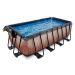 Bazén s krytem pískovou filtrací a tepelným čerpadlem Wood pool Exit Toys ocelová konstrukce 400