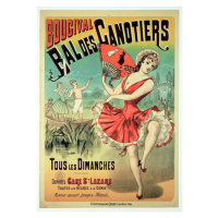 - French School - Obrazová reprodukce Poster for the 'Bal des Canotiers, Bougival', (30 x 40 cm)