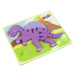 mamido Dřevěné puzzle dinosaurus Corythosaurus Spinosaurus fialové