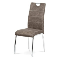 Nejlevnější nábytek - Jídelní židle Bianus, hnědá látka/chrom