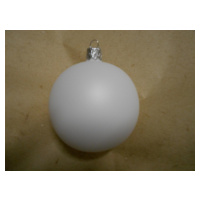 Vánoční ozdoby Velká vánoční koule 4 ks - bílá skořápka