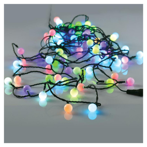 ACA Lighting bílé kuličky 80 multicolor LED dekorační řetěz, 220-240V, prodloužitelné (max 3), I