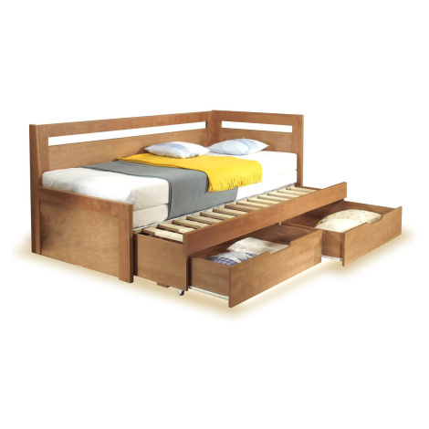 Rozkládací postel s úložným prostorem TANDEM KLASIK pravá BMB