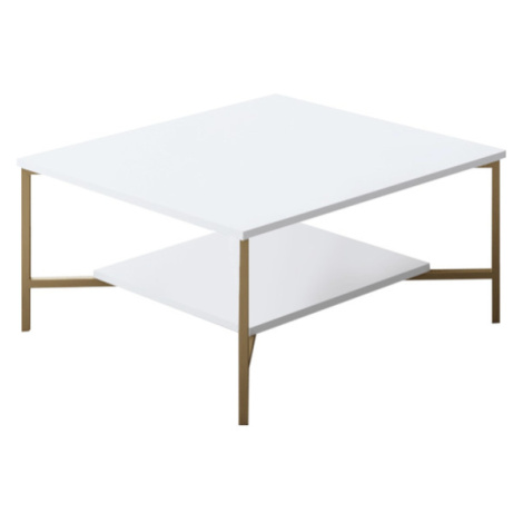 Konferenční stolek GOLD LINE bílá/zlatá