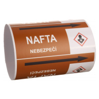 Páska na značení potrubí Signus M25 - NAFTA Samolepka 130 x 100 mm, délka 1,5 m, Kód: 26086