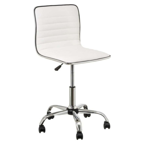 Bílá kancelářská židle z imitace kůže – Casa Selección