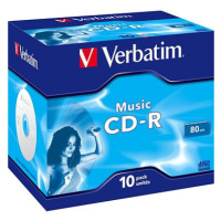 VERBATIM CD-R AUDIO 80MIN, 16x, jewel case 10 ks