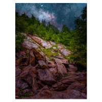 Fotografie Scenic view of rocks against sky at night,Romania, Daniel Ion / 500px, 30 × 40 cm