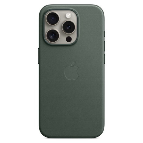 Apple kryt z tkaniny FineWoven s MagSafe na iPhone 15 Pro listově zelený
