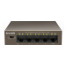 Tenda TEF1105P-4-63W PoE AT switch 4x PoE 802.3af/at, 5x 100Mb/s, PoE celkem 63W, fanless, PoE+