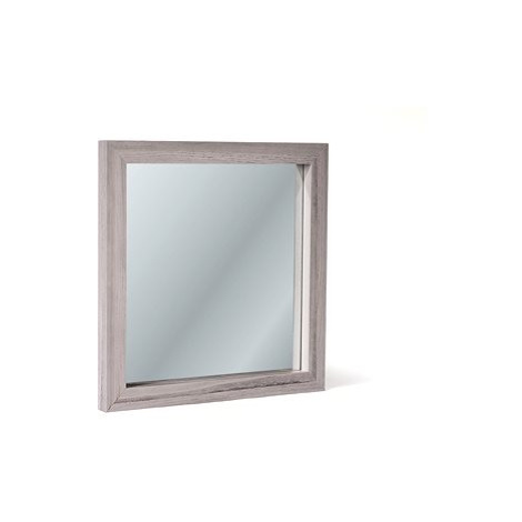 Nástěnné zrcadlo DIA, bílá, 60 x 60 x 4 cm
