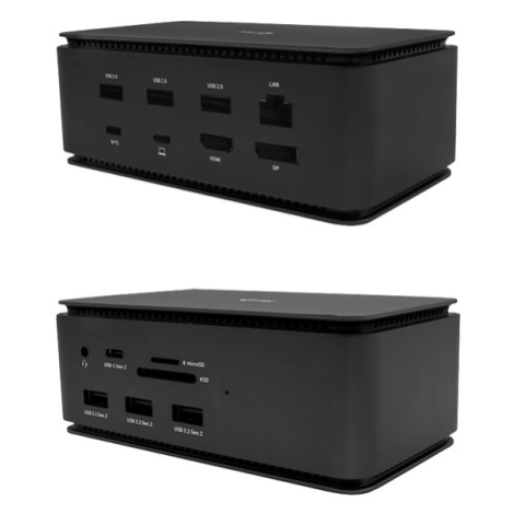 i-Tec USB4 Metal Docking station Dual 4K HDMI DP + Power Delivery 80 W USB4DUAL4KDOCKPD Černá iTec