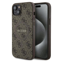 Pouzdro Guess Leather Magsafe Pro Iphone 15 Plus 14 Plus Hnědé