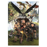 CLEMENTONI Puzzle Jak vycvičit draka: Jezdci z Blpu 180 dílků