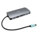 i-Tec USB-C Metal Nano Dock HDMI/VGA with LAN + Power Delivery 100 W C31NANODOCKVGAPD Šedá