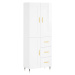 vidaXL Skříň highboard lesklá bílá 69,5 x 34 x 180 cm kompozitní dřevo