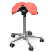 Sedlová židle Salli Twin Barva čalounění: Kůže - korálová #05145, Konstrukce: chromová + standar