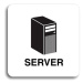 Accept Piktogram "server" (80 × 80 mm) (bílá tabulka - černý tisk bez rámečku)