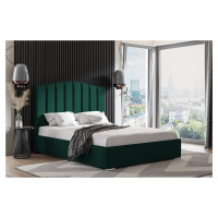 Eka Čalouněná postel MARGOT - Kronos 120x200 cm Barva látky: Smaragdová (19), Úložný prostor: Be
