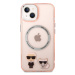 Pouzdro Karl Lagerfeld MagSafe Kompatibilní Karl and Choupette iPhone 14 Plus růžové