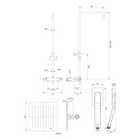 OMNIRES UNI termostatický sprchový sloup chrom /CR/ Y1244XMCR