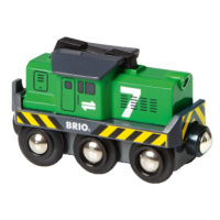 BRIO - Elektrická lokomotiva zelená, baterie AA není součástí