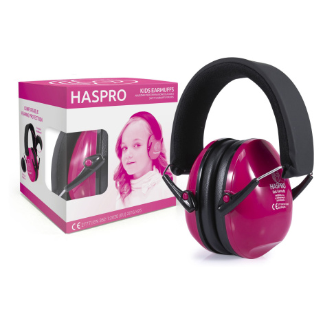 HASPRO Hearing Protection KIDS sluchátka na uši, růžová