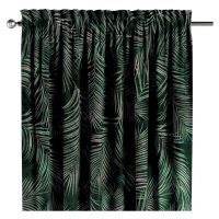 Dekoria Závěs s tunýlkem a volánkem, stylizované palmové listy na zeleném podkladu, Velvet, 704-