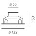 Artemide Ego 55 Flat pochozí hliník 14d 3000K kruh T40000SPW00