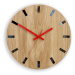 ModernClock Nástěnné hodiny SImple-Y hnědo-červené