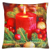 Vánoční polštář CHRISTMAS CANDLES V. 40x40 cm Mybesthome Varianta: Povlak na polštář s antialerg