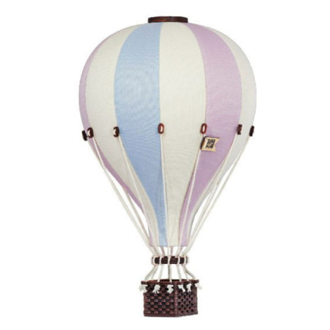 Super balloon Dekorační horkovzdušný balón &#8211; růžová/modrá - S-28cm x 16cm