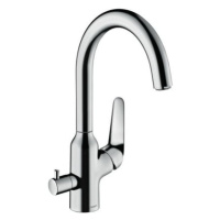 Dřezová baterie Hansgrohe Focus s uzavíracím ventilem chrom 71803000