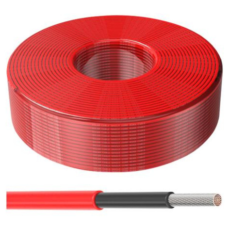 Solární kabel 4mm2, 1500V, červený, 100m GETI GF-C02