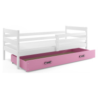 BMS Dětská jednolůžková postel ERYK | bílá Barva: bílá / růžová, Rozměr: 190 x 80 cm