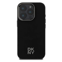 DKNY PU Leather Stack Logo Magsafe Zadní Kryt pro iPhone 16 Pro Max Black