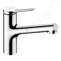 HANSGROHE Zesis M33 Dřezová baterie s výsuvnou sprškou, chrom 74820000