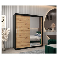 Posuvná skříň se zrcadlem a tyčemi na šaty York 2 180 - Abiks Meble