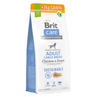 Brit Care granule, 12 kg + 2 kg zdarma - Sustainable Adult Large Breed Chicken & Insect