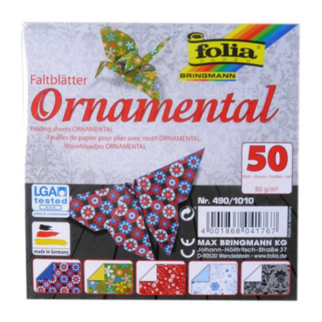 Origami papír Ornamental 80 g/m2 - 15 × 15 cm, 50 archů