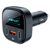 Nabíječka do auta Car Charger Acefast B5, 101W, 2x USB-C + USB, OLED (black)