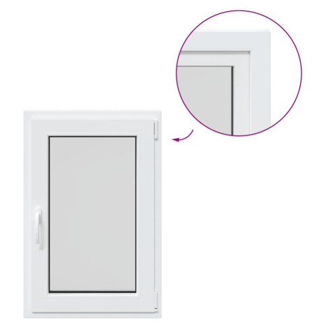 vidaXL Okno do sklepa "RISOR" 60x100 cm otevíravě-sklopné DIN pravé bílé