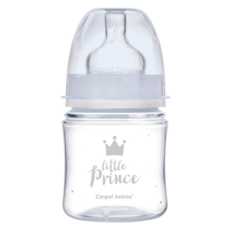 Canpol babies Kojenecká lahev se širokým hrdlem ROYAL BABY 120ml modrá